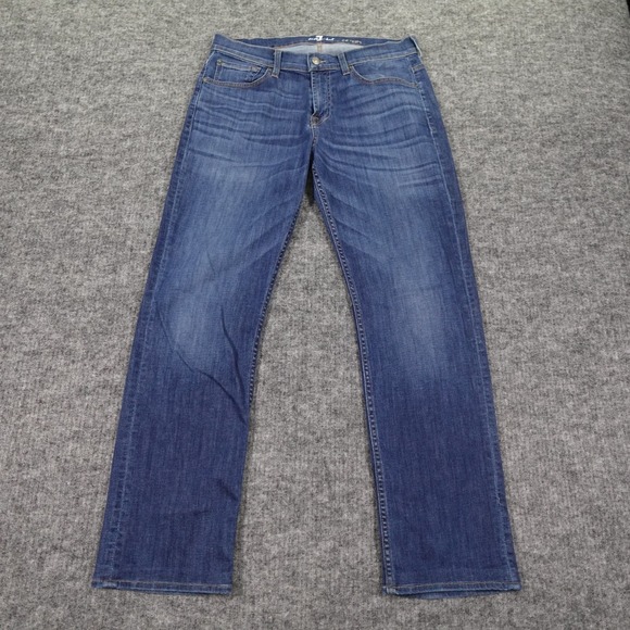 7 For All Mankind Other - 7 For All Mankind Carson Jeans Mens 33 Blue Denim Straight Leg Stretch